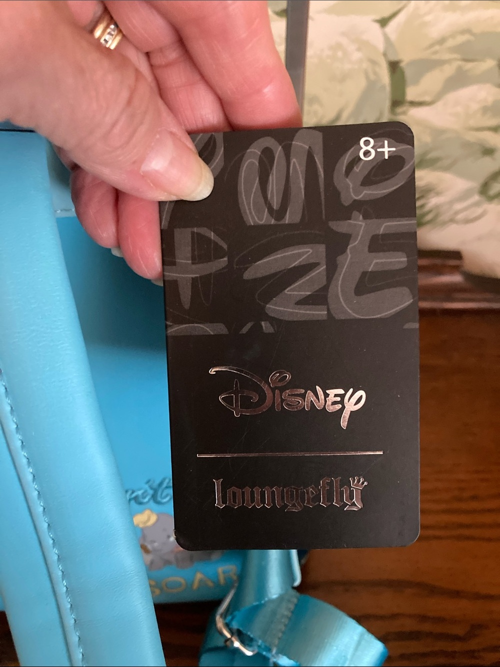 Loungefly + Disney Blue Sequin Dumbo “Soar” Backpack - Picture 4 of 12